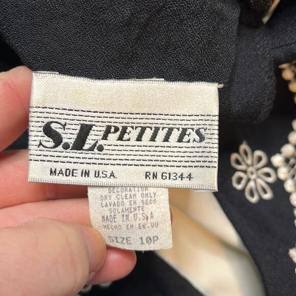 Vintage S.L. Petites sailor collar midi dress - Picture 3 of 6